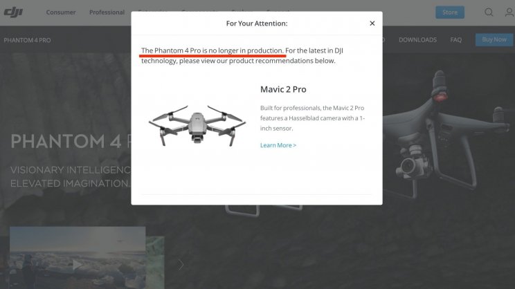 Felfüggesztette a DJI a Phantom 4 Pro széria gyártását - 2. kép