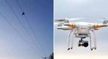 Megpróbálta leszedni a drónját az elektromos kábelekről, kis híján belehalt