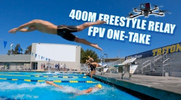 Egysnittes FPV drónvideó jött egy 400 méteres úszóversenyről